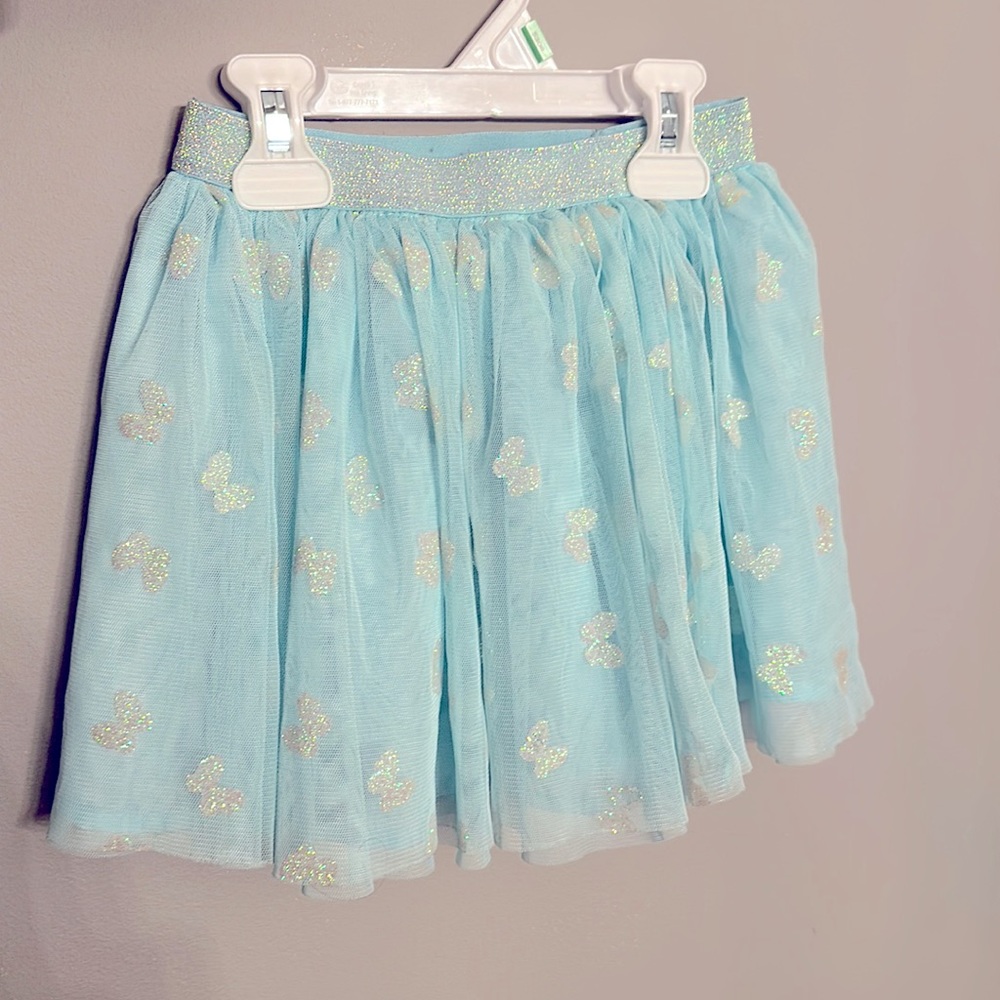 Blue Sparkly Tutu with Butterflies Size 5/6